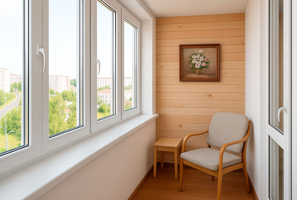 Остекление балконов и отделка "Под ключ"